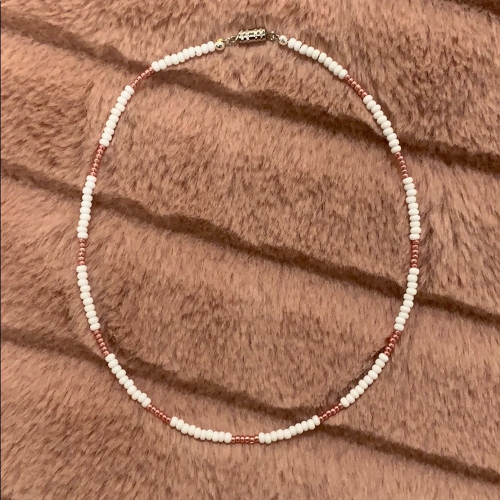 Rose Gold and White choker